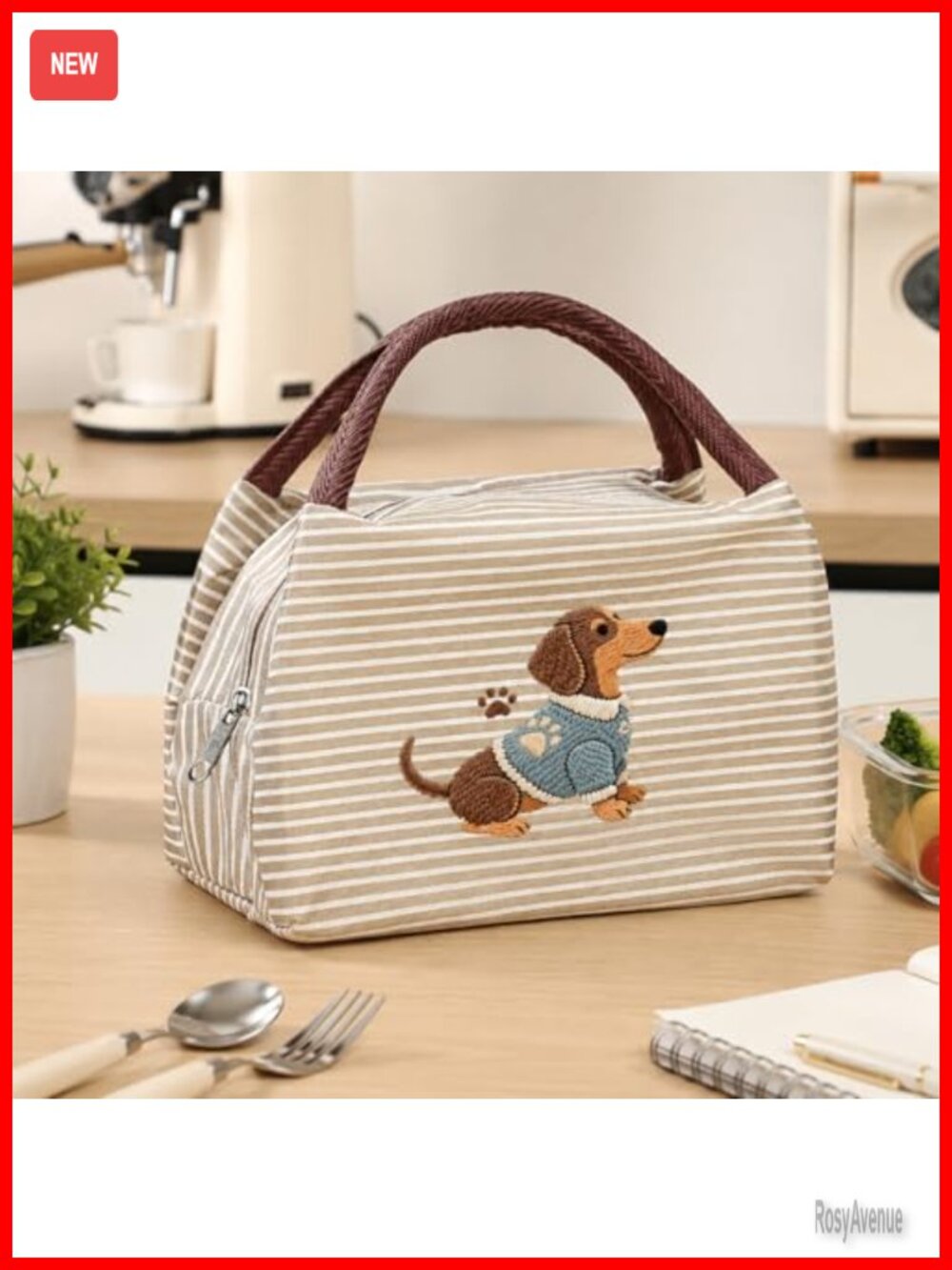 Cute Canvas Tote Bag with Zipper Lightweight Aesthetic Travel Purse Large